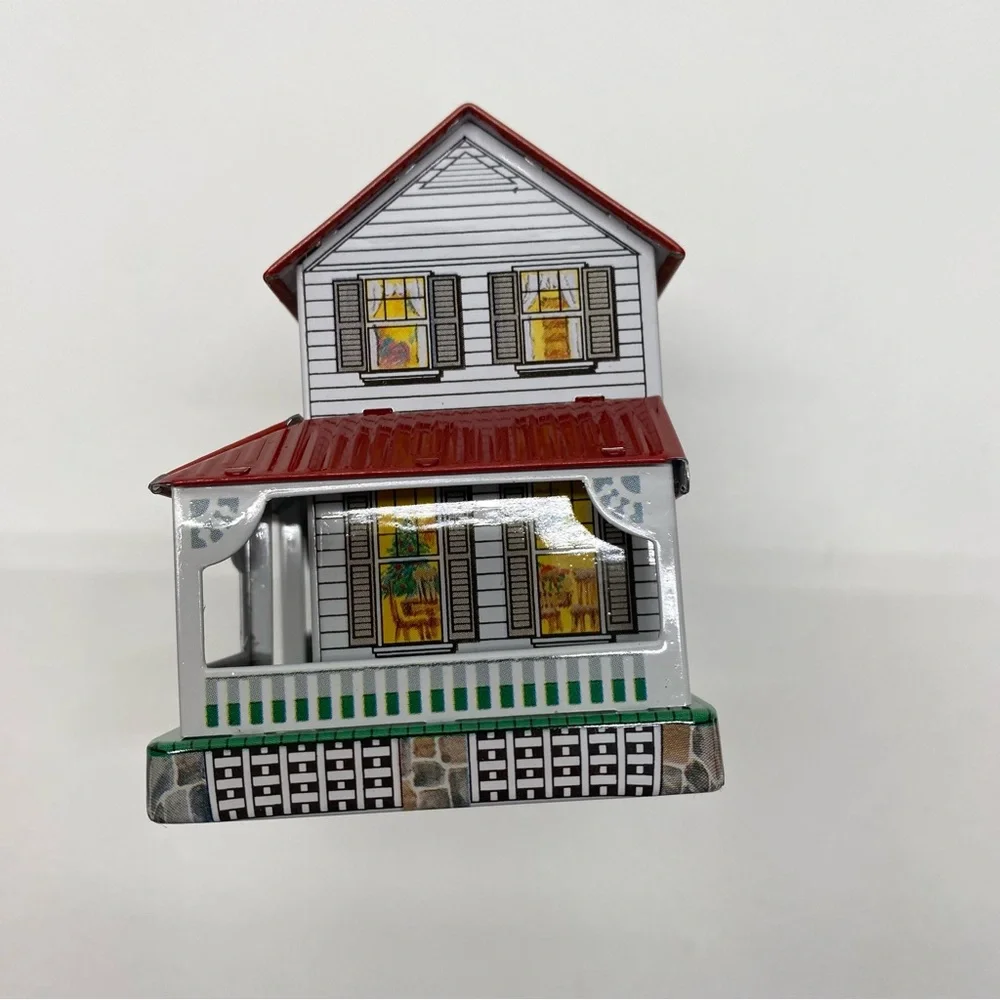 Hallmark Keepsake Ornaments Town & Country Series Farm House & Red Barn Set of 2